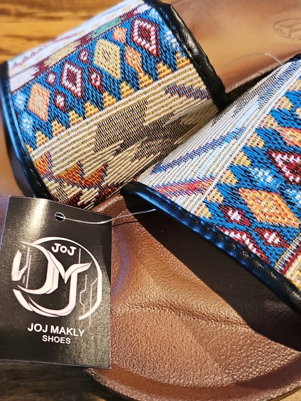 NEW! JoJ Makly Southwestern Slides (Size 39)